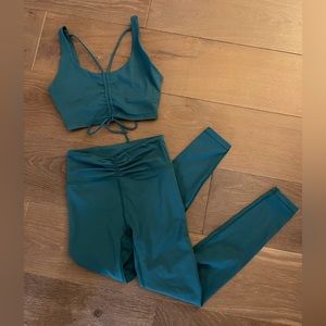 Emerald green Bandier workout set